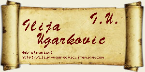 Ilija Ugarković vizit kartica